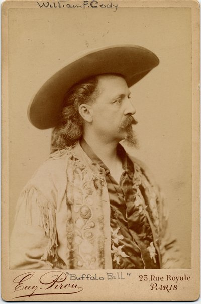 William Frederick Cody, Buffalo Bill (1846-1917), amerikanischer Soldat und Darsteller (Albuminabzug) von Eugene Pirou